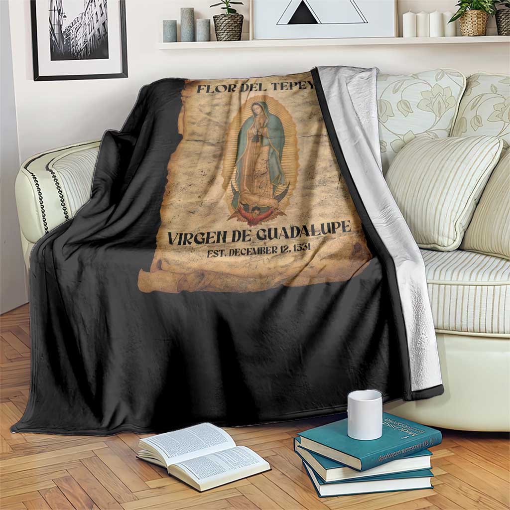 Virgin Mary Throw Blanket Our Lady Virgen De Guadalupe TS14 Print Your Wear