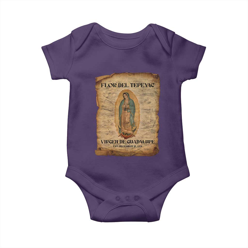 Virgin Mary Baby Onesie Our Lady Virgen De Guadalupe TS14 Purple Print Your Wear
