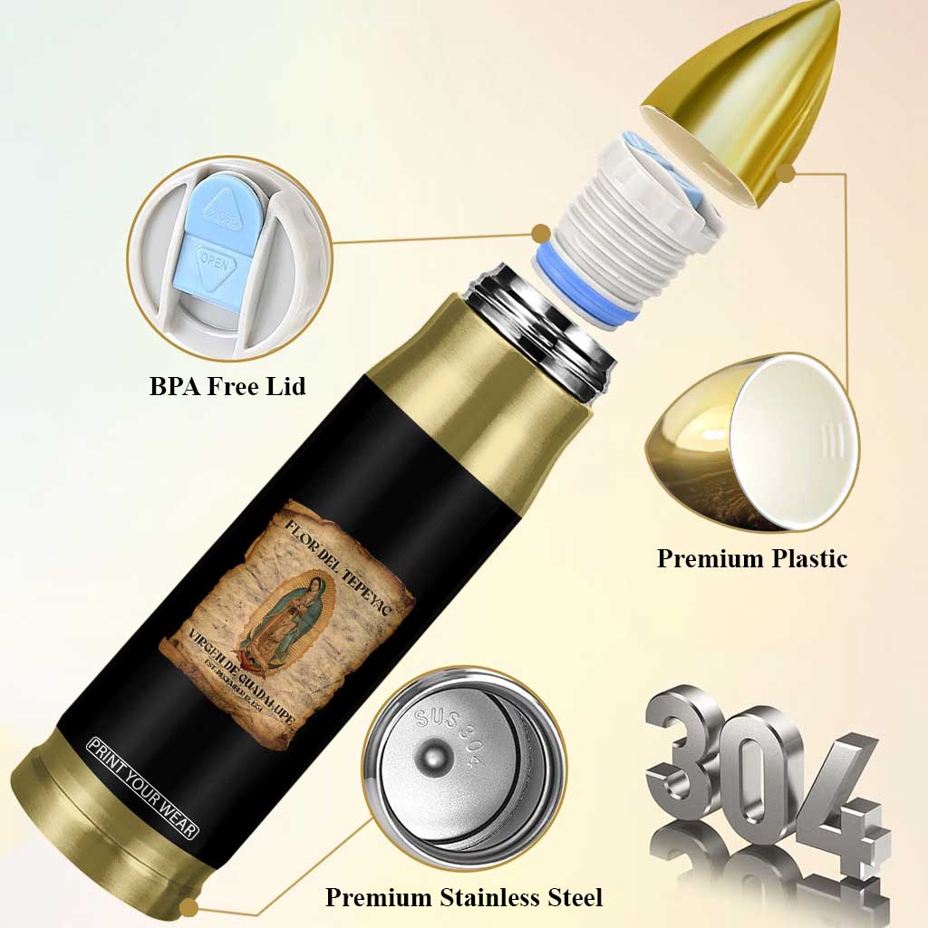 Virgin Mary Bullet Tumbler Our Lady Virgen De Guadalupe TS14 Print Your Wear