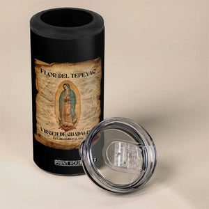 Virgin Mary 4 in 1 Can Cooler Tumbler Our Lady Virgen De Guadalupe TS14 Print Your Wear