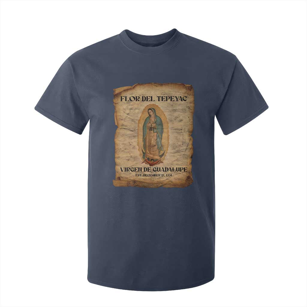 Virgin Mary T Shirt For Kid Our Lady Virgen De Guadalupe TS14 Navy Print Your Wear
