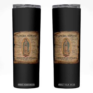 Virgin Mary Skinny Tumbler Our Lady Virgen De Guadalupe TS14 Black Print Your Wear