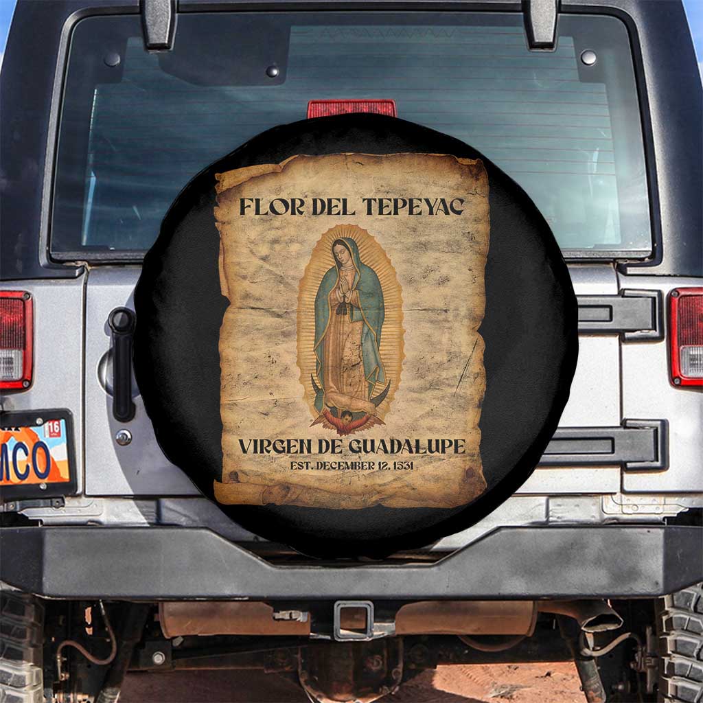 Virgin Mary Spare Tire Cover Our Lady Virgen De Guadalupe TS14 No hole Black Print Your Wear