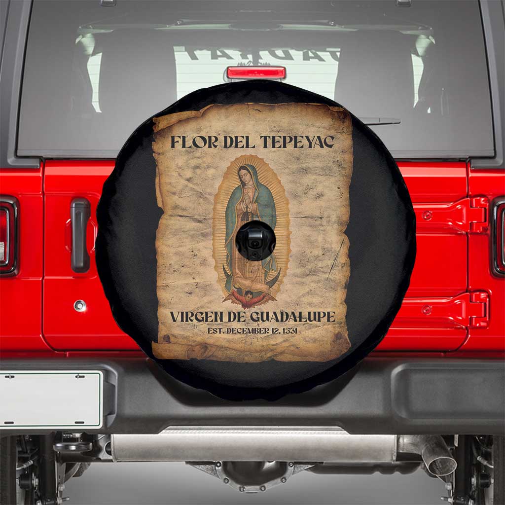 Virgin Mary Spare Tire Cover Our Lady Virgen De Guadalupe TS14 Black Print Your Wear