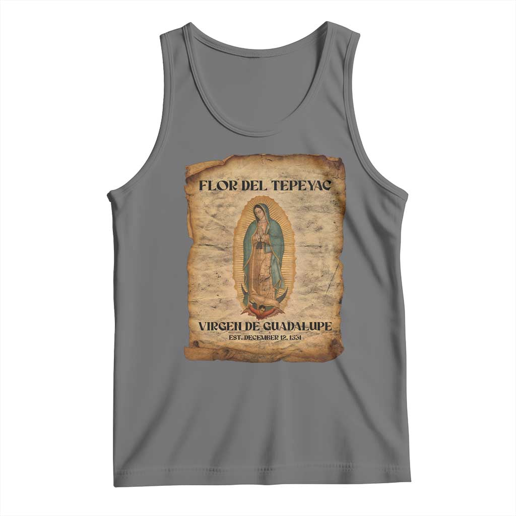 Virgin Mary Tank Top Our Lady Virgen De Guadalupe TS14 Black Heather Print Your Wear