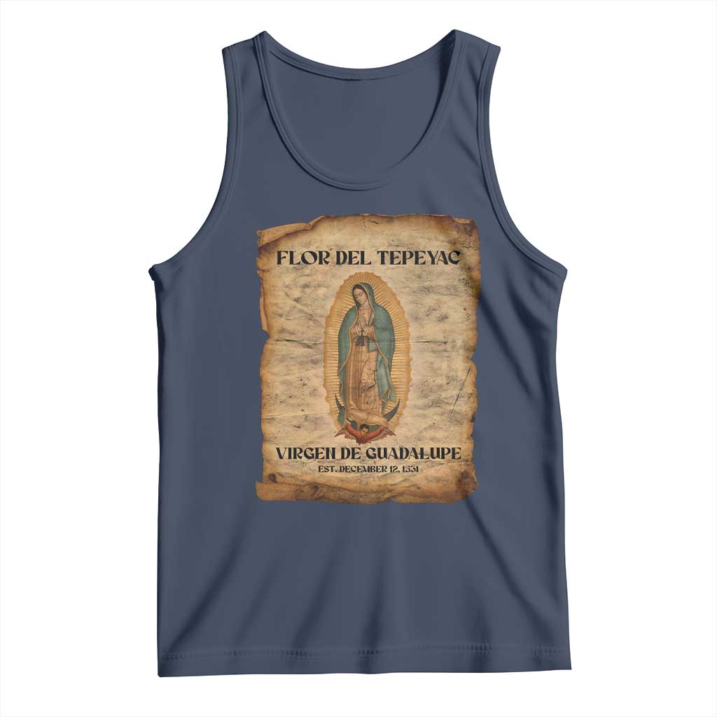 Virgin Mary Tank Top Our Lady Virgen De Guadalupe TS14 Navy Print Your Wear