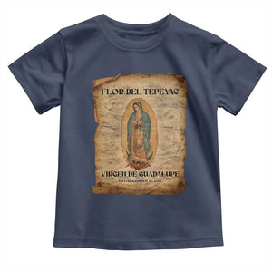 Virgin Mary Toddler T Shirt Our Lady Virgen De Guadalupe TS14 Navy Print Your Wear