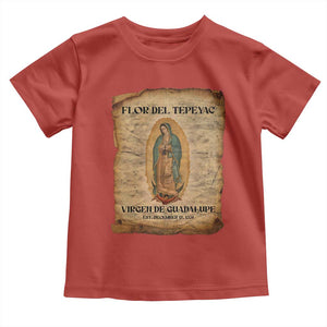 Virgin Mary Toddler T Shirt Our Lady Virgen De Guadalupe TS14 Red Print Your Wear