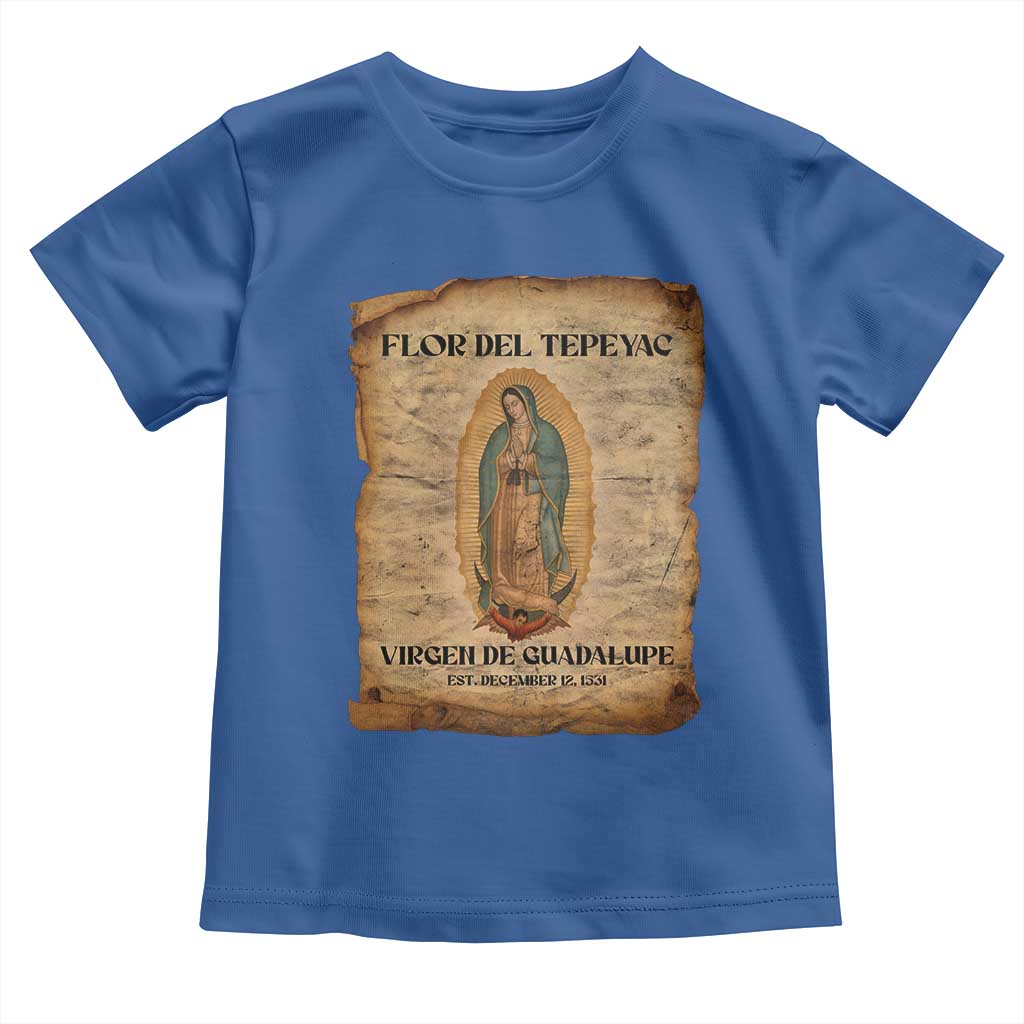 Virgin Mary Toddler T Shirt Our Lady Virgen De Guadalupe TS14 Royal Blue Print Your Wear
