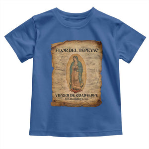 Virgin Mary Toddler T Shirt Our Lady Virgen De Guadalupe TS14 Royal Blue Print Your Wear