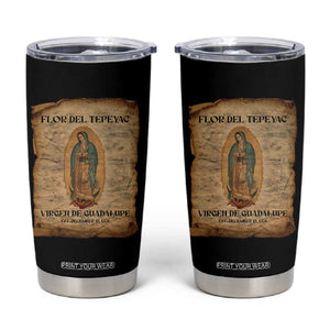 Virgin Mary Tumbler Cup Our Lady Virgen De Guadalupe TS14 Black Print Your Wear