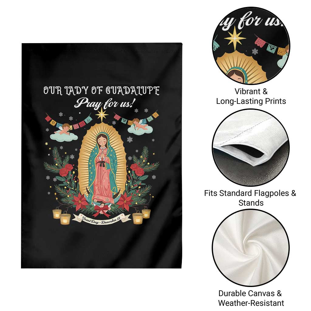 Virgin Mary Garden Flag Our Lady Of Guadalupe Pray For Us TS14 Print Your Wear