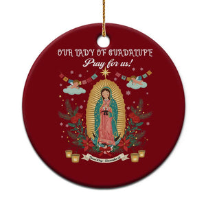 Virgin Mary Ceramic Ornament Our Lady Of Guadalupe Pray For Us TS14 1pc Red Print Your Wear