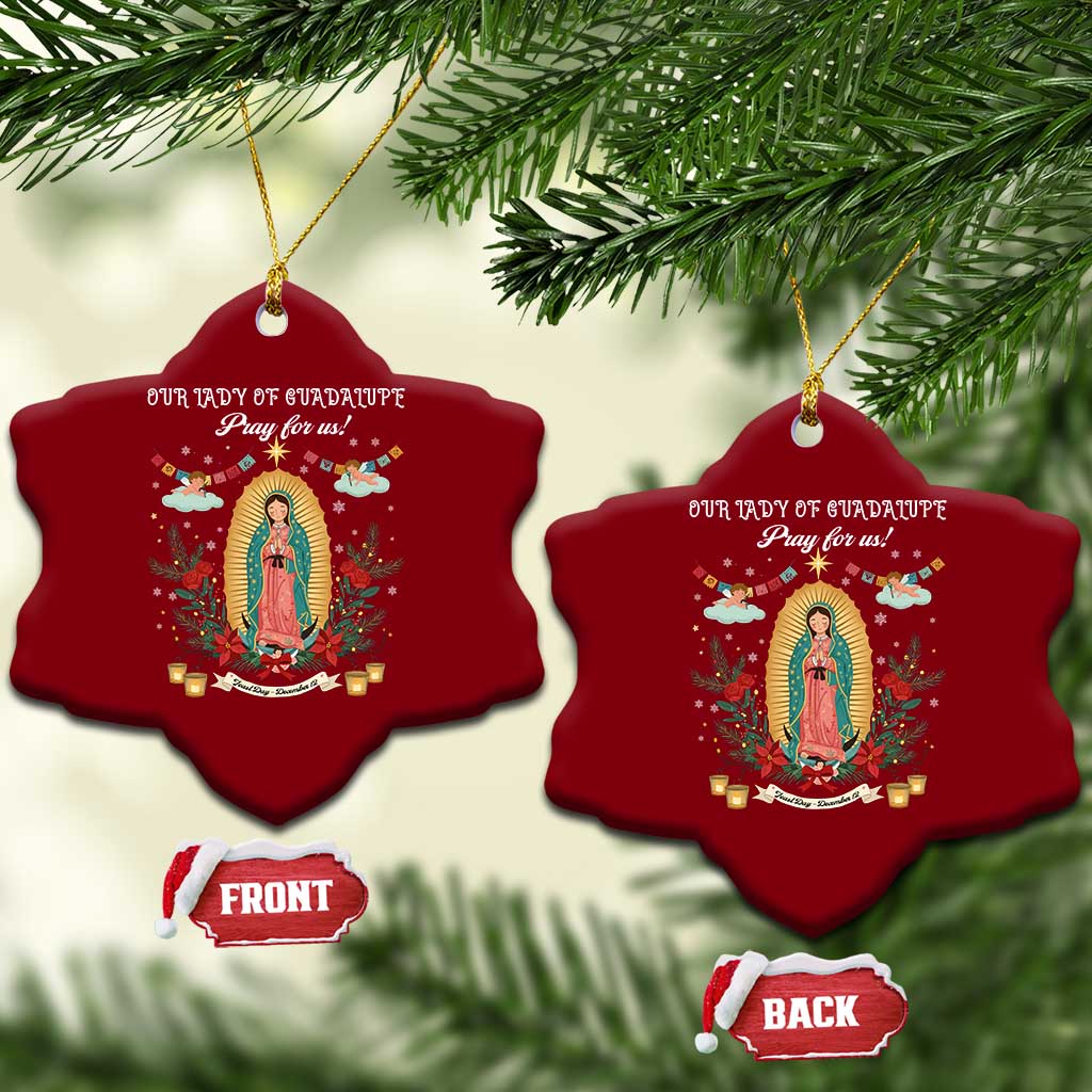 Virgin Mary Ceramic Ornament Our Lady Of Guadalupe Pray For Us TS14 Print Your Wear
