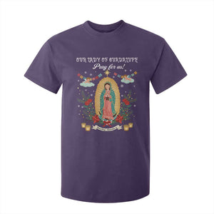 Virgin Mary T Shirt For Kid Our Lady Of Guadalupe Pray For Us TS14 Purple Print Your Wear