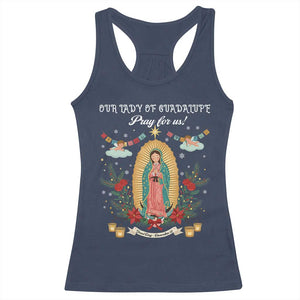 Virgin Mary Racerback Tank Top Our Lady Of Guadalupe Pray For Us TS14 Navy Print Your Wear