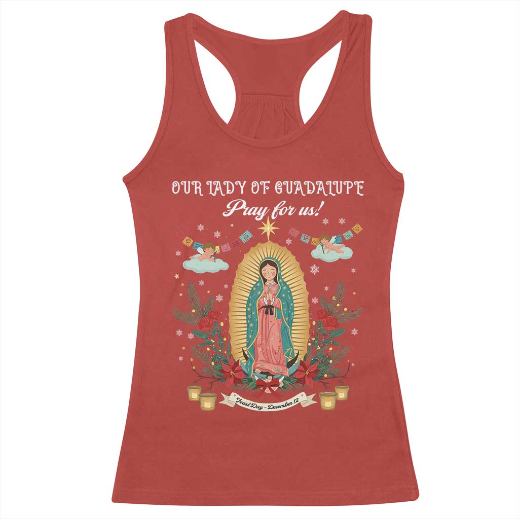 Virgin Mary Racerback Tank Top Our Lady Of Guadalupe Pray For Us TS14 Red Print Your Wear
