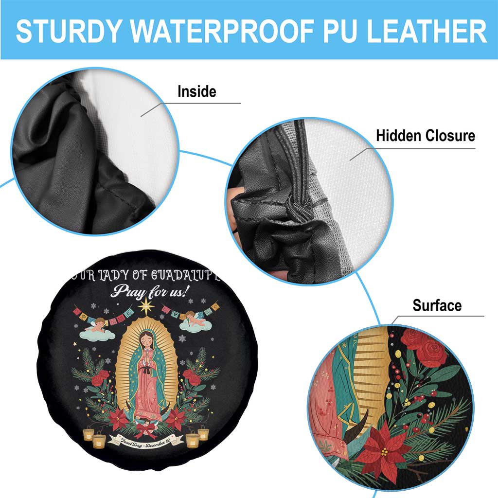 Virgin Mary Spare Tire Cover Our Lady Of Guadalupe Pray For Us TS14 Print Your Wear