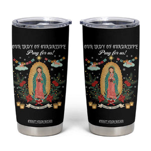Virgin Mary Tumbler Cup Our Lady Of Guadalupe Pray For Us TS14 Black Print Your Wear