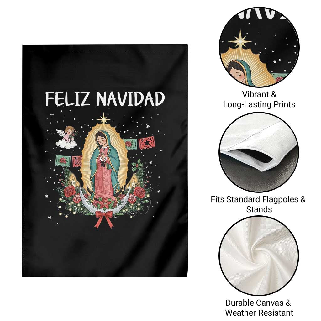 Our Lady of Guadalupe Christmas Garden Flag Feliz Navidad TS14 Print Your Wear