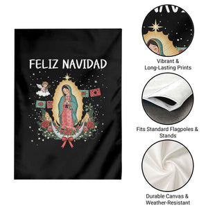 Our Lady of Guadalupe Christmas Garden Flag Feliz Navidad TS14 Print Your Wear