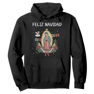 Our Lady of Guadalupe Christmas Hoodie Feliz Navidad TS14 Black Print Your Wear