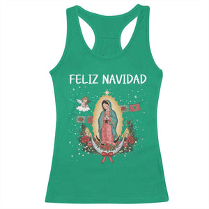 Our Lady of Guadalupe Christmas Racerback Tank Top Feliz Navidad TS14 Irish Green Print Your Wear