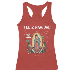 Our Lady of Guadalupe Christmas Racerback Tank Top Feliz Navidad TS14 Red Print Your Wear