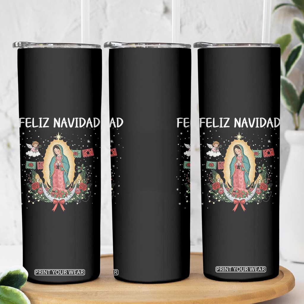 Our Lady of Guadalupe Christmas Skinny Tumbler Feliz Navidad TS14 Print Your Wear