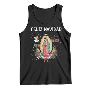 Our Lady of Guadalupe Christmas Tank Top Feliz Navidad TS14 Black Print Your Wear
