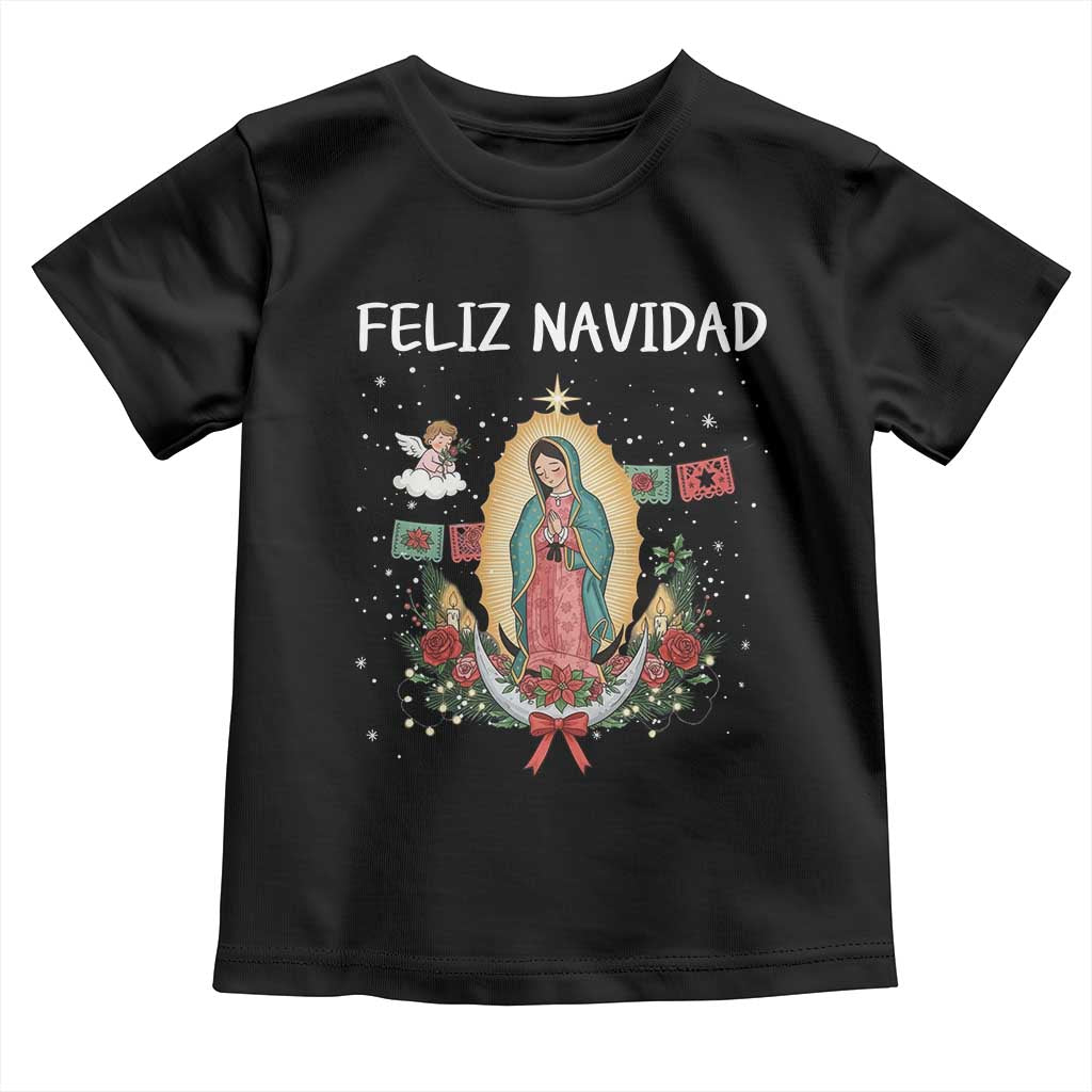 Our Lady of Guadalupe Christmas Toddler T Shirt Feliz Navidad TS14 Black Print Your Wear