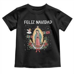 Our Lady of Guadalupe Christmas Toddler T Shirt Feliz Navidad TS14 Black Print Your Wear