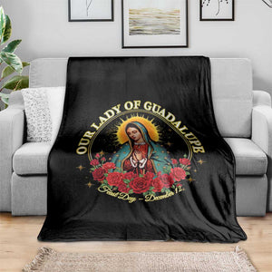 Virgen De Guadalupe Catholic Throw Blanket Our Lady Of Guadalupe TS14 Print Your Wear