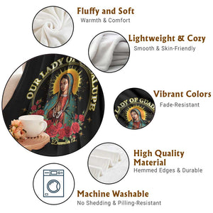 Virgen De Guadalupe Catholic Throw Blanket Our Lady Of Guadalupe TS14 Print Your Wear
