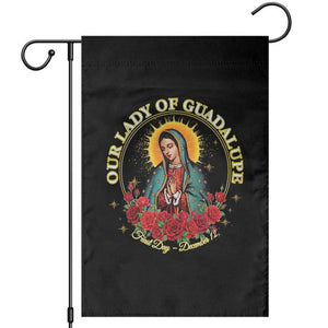 Virgen De Guadalupe Catholic Garden Flag Our Lady Of Guadalupe TS14 Black Print Your Wear