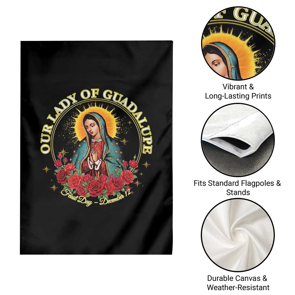 Virgen De Guadalupe Catholic Garden Flag Our Lady Of Guadalupe TS14 Print Your Wear