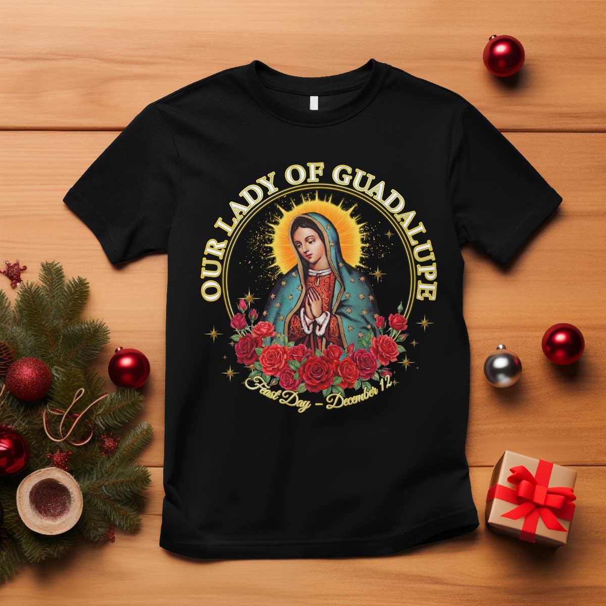 Virgen De Guadalupe Catholic T Shirt Our Lady Of Guadalupe TS14 Black Print Your Wear