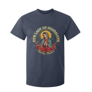 Virgen De Guadalupe Catholic T Shirt For Kid Our Lady Of Guadalupe TS14 Navy Print Your Wear