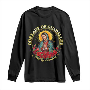 Virgen De Guadalupe Catholic Long Sleeve Shirt Our Lady Of Guadalupe TS14 Black Print Your Wear