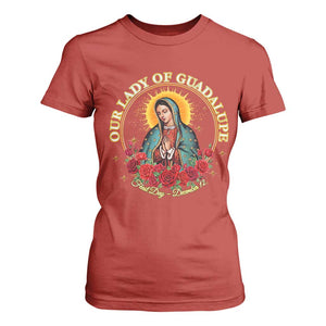 Virgen De Guadalupe Catholic T Shirt For Women Our Lady Of Guadalupe TS14 Red Print Your Wear