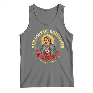 Virgen De Guadalupe Catholic Tank Top Our Lady Of Guadalupe TS14 Black Heather Print Your Wear