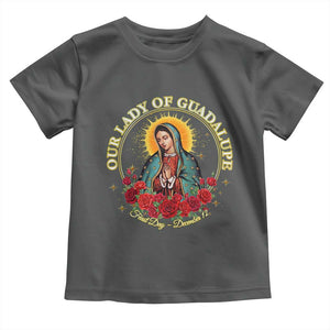Virgen De Guadalupe Catholic Toddler T Shirt Our Lady Of Guadalupe TS14 Dark Heather Print Your Wear