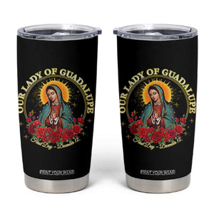 Virgen De Guadalupe Catholic Tumbler Cup Our Lady Of Guadalupe TS14 Black Print Your Wear