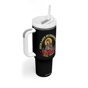 Virgen De Guadalupe Catholic Tumbler With Handle Our Lady Of Guadalupe TS14 Print Your Wear