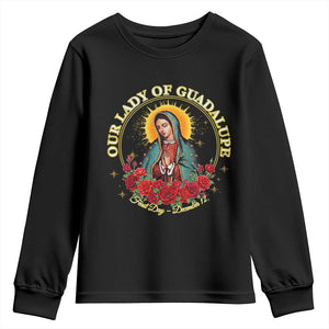 Virgen De Guadalupe Catholic Youth Sweatshirt Our Lady Of Guadalupe TS14 Black Print Your Wear