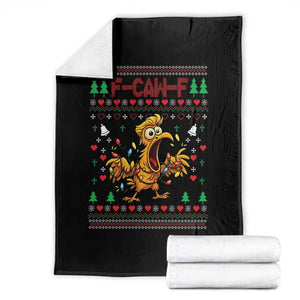 Funny Trump Chicken F Caw F Christmas Throw Blanket TS14 Black Print Your Wear