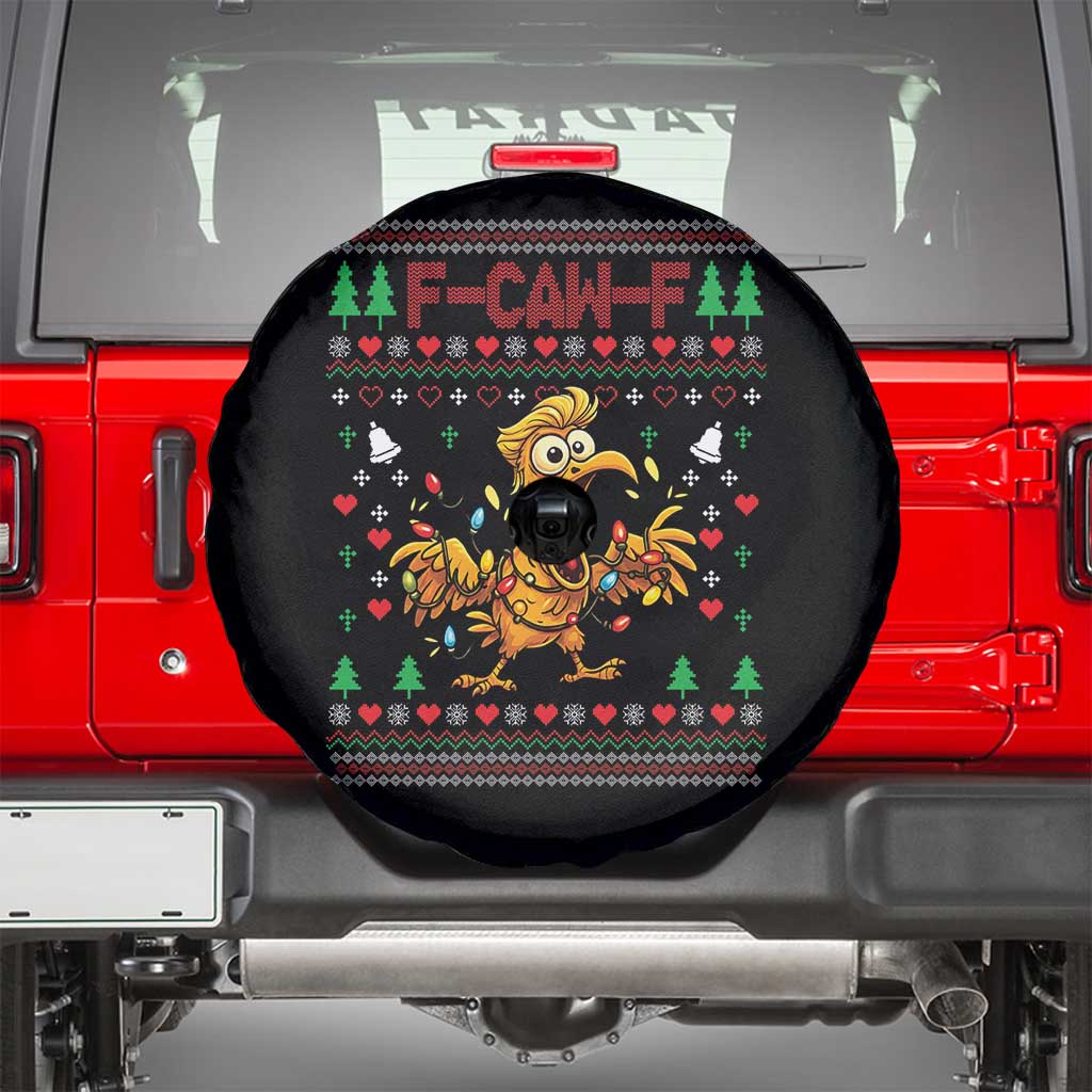 Funny Trump Chicken F Caw F Christmas Spare Tire Cover TS14 Black Print Your Wear