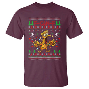 Funny Trump Chicken F Caw F Christmas T Shirt TS14 Maroon Print Your Wear