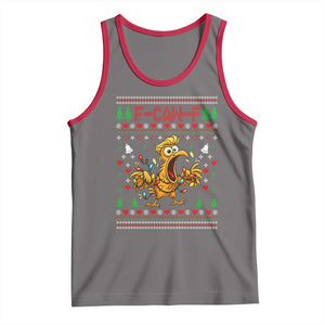 Funny Trump Chicken F Caw F Christmas Tank Top TS14 Deep Heather Red Print Your Wear
