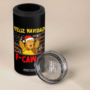 Funny Taco Trump F-Caw-F Christmas 4 in 1 Can Cooler Tumbler Feliz Navidad TS14 Print Your Wear